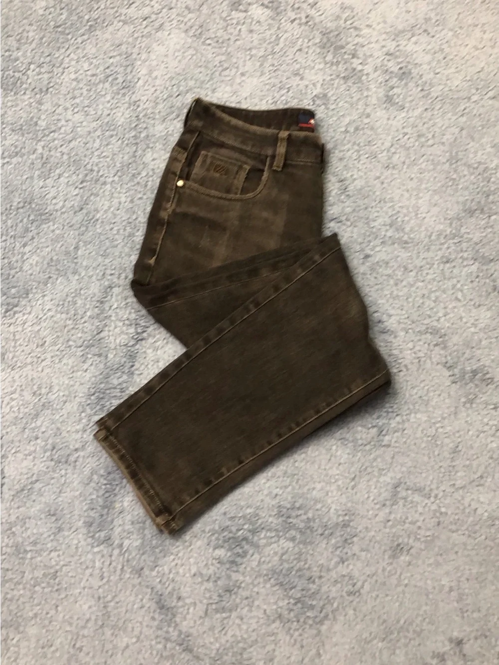 Men's Dark Gray Straight-Leg Jeans